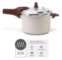 Panela de Pressão Brinox 4,2L Bege Vanilla - Ceramic Life Pressure