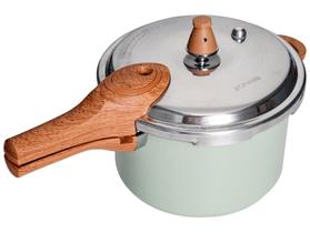 Panela de Pressão Brinox 4,2L Fechamento Externo Pistache Ceramic Life Pressure