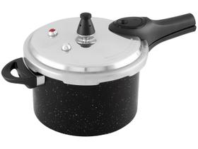 Panela de Pressão Brinox 4,2L Preta Fechamento Externo Ceramic Life Pressure