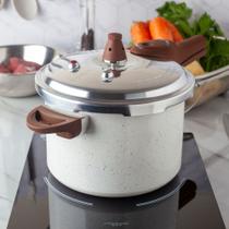 Panela de Pressão Brinox 4,2L Vanilla Ceramic Life Pressure