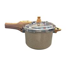 Panela de Pressão Brinox Ceramic Life Pressure 4,2L Antiaderente com Fundo Indução e Cabo Amadeirado