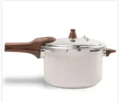 Panela de pressão brinox cerâmic life Pressure com indicação de 6,8 Litros Vanila