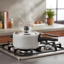 Panela de Pressão Brinox Ceramic Life Vapt 3 Litros Antiaderente Cerâmica Mineral Resist Alumínio Vanilla
