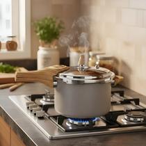 Panela De Pressão Brinox Pressume 4,2l Cerâmica Antiaderente - Areia