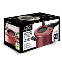 Panela De Pressão C/ Visor De Vidro 4,5L Antiaderente Panela De Pressão C/ Visor De Vidro 4,5L Antiaderente