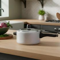 Panela De Pressão Cerâmica Brinox Vapt 3L Vanilla Mineral Resist Antiaderente Original Com Nota Fiscal