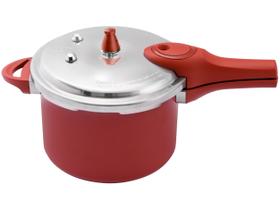 Panela de Pressão Cerâmica Vermelha Pressure com Indução 4,2L Brinox