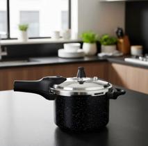 Panela de pressao ceramiclife pressure 4,2 l brinox preta