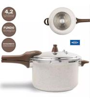 Panela De Pressão Cerâmico Fundo Indução 4,2l Vanilla Brinox