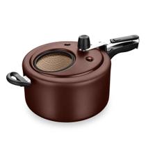 Panela de Pressão Chocolate 8,0 Litros 26cm com Visor Superior Alumínio Antiaderente 9199 MTA