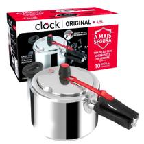 Panela De Pressão Clock 4,5 Litros Original+ Polida Fechamento Interno Panela De Pressão Clock 4,5 Litros Original+ Polida Fechamento Interno