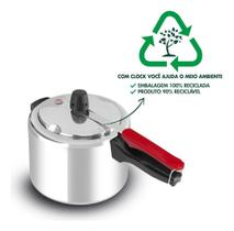 Panela De Pressão Clock Polida Fechamento Interno 4,5L Panela De Pressão Clock Polida Fechamento Interno 4,5L