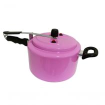 Panela De Pressão Com Teflon Antiaderente 5 Litros Cor Rosa Panela De Pressão Com Teflon Antiaderente 5 Litros Cor Rosa