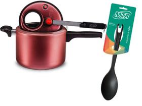 Panela de Pressão com Visor de Vidro Antiaderente - 4,5 Litros Mta - Colher Panela de Pressão com Visor de Vidro Antiaderente - 4,5 Litros Mta - Colher