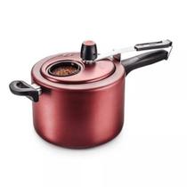 Panela De Pressão Cor Cereja 4,5Litros Com Visor MTA - 6023 Panela De Pressão Cor Cereja 4,5Litros Com Visor MTA - 6023