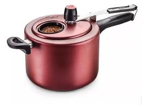 Panela De Pressão Cor Cereja 4,5Litros Com Visor Mta Panela De Pressão Cor Cereja 4,5Litros Com Visor Mta