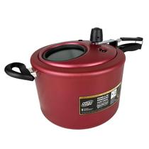 Panela de pressao cor cereja com visor de vidro superior fechamento interno 8,0l Panela de pressao cor cereja com visor de vidro superior fechamento interno 8,0l