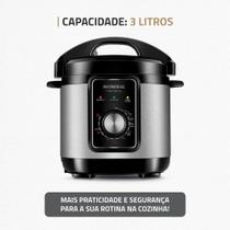 Panela de Pressão Elétrica 3L Mondial 127v Preto/Inox 700W - PE-47-3L-I Panela de Pressão Elétrica 3L Mondial 127v Preto/Inox 700W - PE-47-3L-I