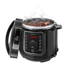 Panela De Pressão Elétrica 5 Litros Aço Inox Preto Multifuncional Kian Ppe 101 220v