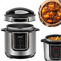 Panela De Pressão Elétrica 5 Litros Ou 6 Litros Inox Timer Antiaderente Linha Premium