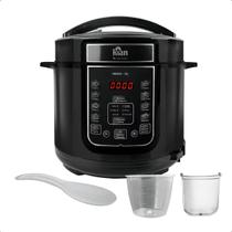 Panela De Pressão Elétrica 5L Aço Inox Preto Kian Panela De Pressão Elétrica 5L Aço Inox Preto Kian