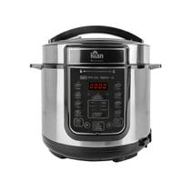 Panela de Pressão Elétrica 6 Litros Inox Display Digital 1000w Cuba Antiaderente Kian