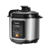 Panela de pressao eletrica 6 litros prata 1000w 220v gaabor