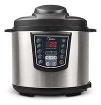 Panela De Pressão Elétrica 6L Midea Ppa72 Inox/preto 220V
