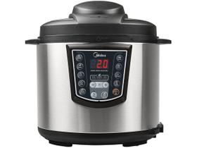 Panela De Pressão Elétrica 6L Midea Ppa72 Inox/preto 220V