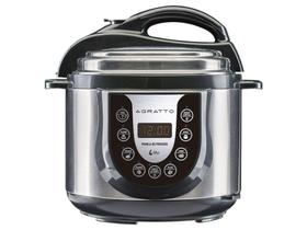 Panela de Pressão Elétrica Agratto PED-01 4L 800W - Timer Controle de Temperatura Preta