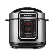 Panela de Pressão Elétrica Digital 5L Mondial 220V 900W Preto/Inox - PE-38 Panela de Pressão Elétrica Digital 5L Mondial 220V 900W Preto/Inox - PE-38