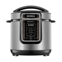 Panela de Pressão Elétrica Digital 6L Mondial Preto e Inox - PE-60-6L-I