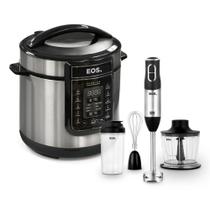 Panela De Pressão Elétrica Digital Epp60di Com Mixer Miniprocessador 3 Em 1 Emx02 Eos 220v 220v