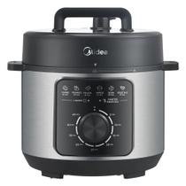 Panela de Pressão Elétrica Mecânica Midea 4L 4 em 1 com 9 Sistemas de Segurança Preto e Inox 127V Panela de Pressão Elétrica Mecânica Midea 4L 4 em 1 com 9 Sistemas de Segurança Preto e Inox 127V