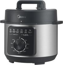 Panela de Pressão Elétrica Midea 4 Litros 220v Inox com Revestimento Black Stone Antiaderente