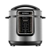 Panela de Pressão Elétrica Mondial 6L Digital Master Cooker PE-60-6L-I Preto/Inox 127V