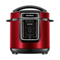 Panela de Pressão Elétrica Mondial Digital 6L 1000W Vermelho e Preto 127V PE 60 6L RI