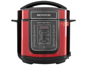 Panela de Pressão Elétrica Mondial Digital Master Cooker Red 5L 900W Vermelho/Inox 220V - PE-39