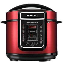 Panela de Pressao Eletrica Mondial Master Cooker Red PE-39 900 Watts 5 Litros 220V ~ 50/60 HZ - Vermelha/Preta