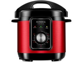 Panela De Pressão Elétrica Mondial Pratic Cook 3l Red 220V Panela De Pressão Elétrica Mondial Pratic Cook 3l Red 220V