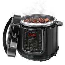 Panela de Pressão Elétrica PPE-102 6L, Kian, Timer Ajustável, Controle de Temperatura, Cuba Antiaderente, Preto - 220v