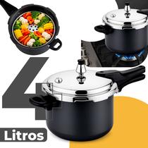 Panela de Pressão em Alumínio para Indução e Gás 4 a 7 Litros com Tela de Vapor Interna Completa Top Panela de Pressão em Alumínio para Indução e Gás 4 a 7 Litros com Tela de Vapor Interna Completa Top