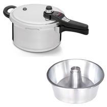 Panela De Pressão Eterna 4,5 Litros E Forma De Pudim Nigro Panela De Pressão Eterna 4,5 Litros E Forma De Pudim Nigro