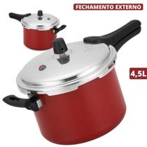 Panela De Pressão Fast 4,5l Fechamento Externo Vermelha