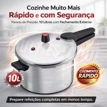 Panela de Pressão Fechamento Externo 10L Cozinhe Mais Rápido