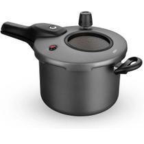 Panela de Pressão Fechamento Externo 20cm 4,5L com Visor MTA 6600 Grafite Panela de Pressão Fechamento Externo 20cm 4,5L com Visor MTA 6600 Grafite