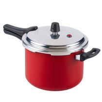 Panela De Pressão Fechamento Externo Antiaderente 4,5L Vermelho