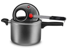 Panela De Pressão Fechamento Externo Com Visor De Vidro Grafite 4,5l MTA