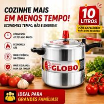 Panela de Pressão Globo 10 Litros - ideal para resturantes e familias grandes . Panela de Pressão Globo 10 Litros - ideal para resturantes e familias grandes .
