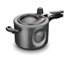 Panela de pressao grafite fi visor mta duplo n.20 4,5l de aluminio com antiaderente 6038